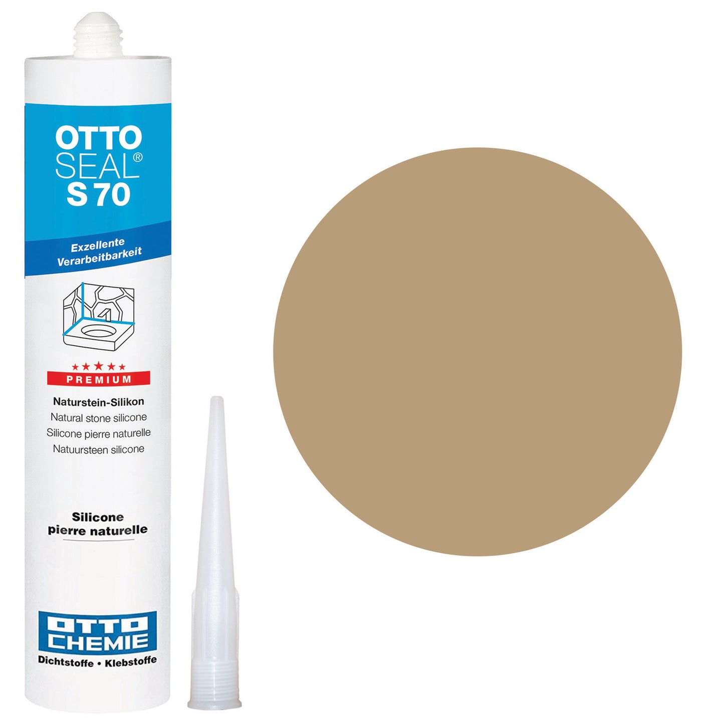 MATT BAHAMA BEIGE Silikon für Naturstein - OTTOSEAL S70 (310ml)