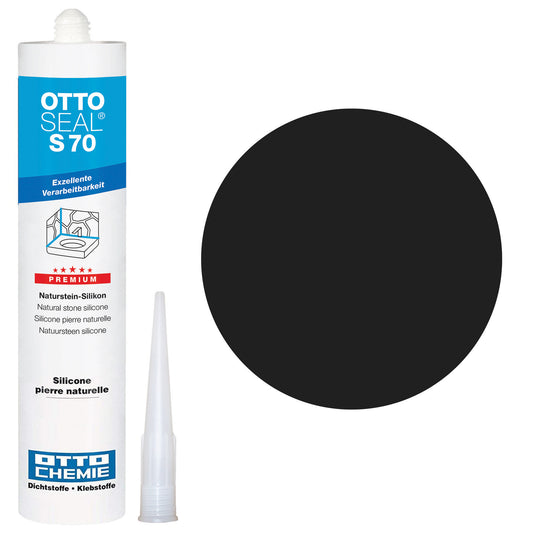 MATTSCHWARZES Silikon für Kalkstein – OTTOSEAL S70 (310 ml)